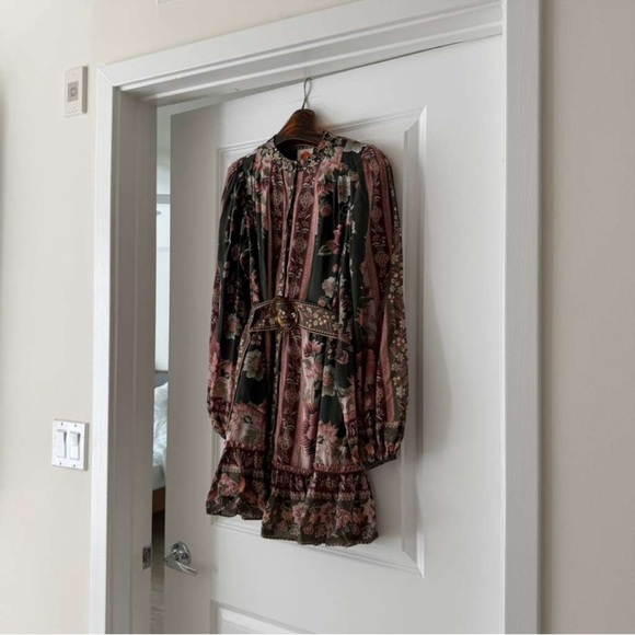 Farm Rio Green Flowering Garden Mini Dress - Picture 6 of 8